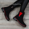 ДАМСКИ БОТИ - 1509-201202218 BLACK-RED