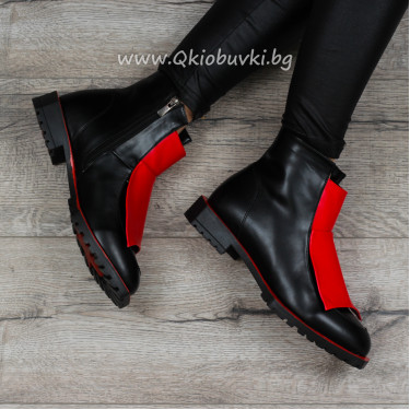 ДАМСКИ БОТИ - 1711-211203301 BLACK-RED