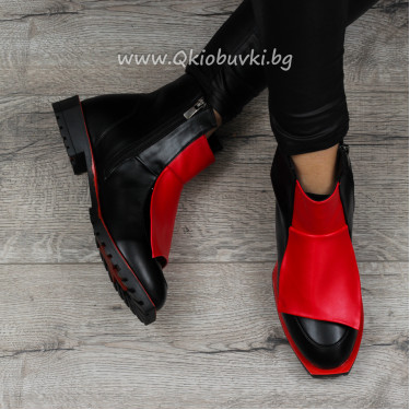 ДАМСКИ БОТИ - 1711-211203301 BLACK-RED