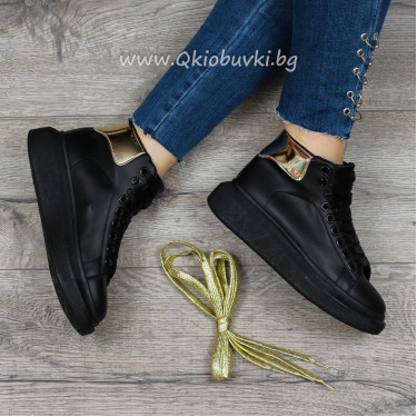 ДАМСКИ КЕЦОВЕ - 0301-2002212007 BLACK-GOLD ДАМСКИ КЕЦОВЕ - 0301-2002212007 BLACK-GOLD