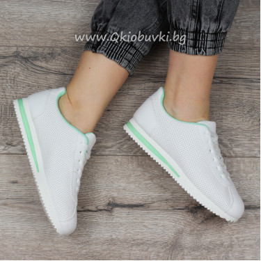 ДАМСКИ МАРАТОНКИ - 0702-6126211412 WHITE-GREEN