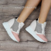 ДАМСКИ КЕЦОВЕ НА ПЛАТФОРМА - 0205-5401213413 GRAY/PINK