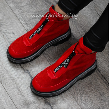 ДАМСКИ БОТИ - 0110-2605204403 RED