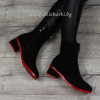 ДАМСКИ БОТИ НА ТОК - 0110-710204119 BLACK/RED