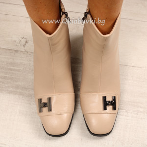 Дамски боти -141025-6524A3519 Beige