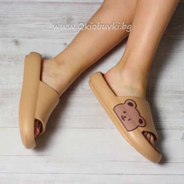 Дамски чехли-0106129 Khaki Дамски чехли-0106129 Khaki