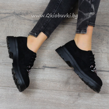 ДАМСКИ ОБУВКИ - 2021-017-7B BLACK VELVET ДАМСКИ ОБУВКИ - 2021-017-7B BLACK VELVET