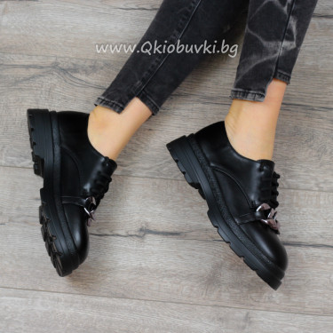 ДАМСКИ ОБУВКИ - 2021-017-7A BLACK PU ДАМСКИ ОБУВКИ - 2021-017-7A BLACK PU