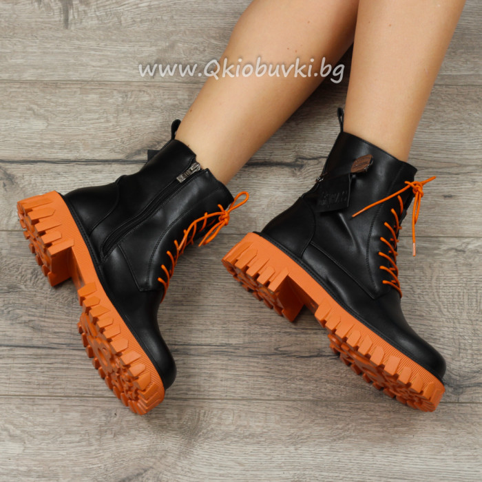 Дамски боти-2510-251718 Black/Orange