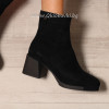 Дамски боти естествена кожа-2710-581 Black