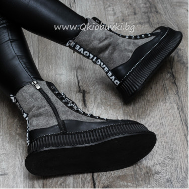 ДАМСКИ БОТИ - 22091901 BLACK/GREY