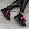 ДАМСКИ КЕЦОВЕ НА ПЛАТФОРМА - 26101909 BLACK/PINK