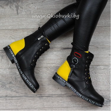 ДАМСКИ БОТИ - 29101902 BLACK/YELLOW