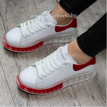 ДАМСКИ КЕЦОВЕ - 06121901 WHITE/RED ДАМСКИ КЕЦОВЕ - 06121901 WHITE/RED