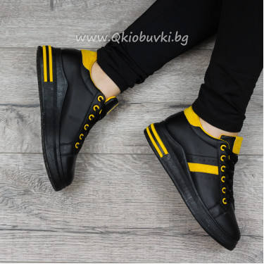 ДАМСКИ КЕЦОВЕ - 0301-3081901 BLACK/YELLOW