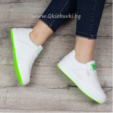 ДАМСКИ КЕЦОВЕ - 0901-23492002 WHITE/GREEN