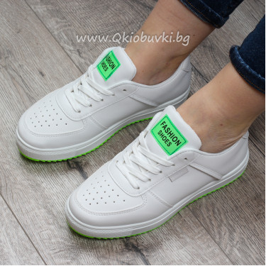 ДАМСКИ КЕЦОВЕ - 0901-23492002 WHITE/GREEN ДАМСКИ КЕЦОВЕ - 0901-23492002 WHITE/GREEN