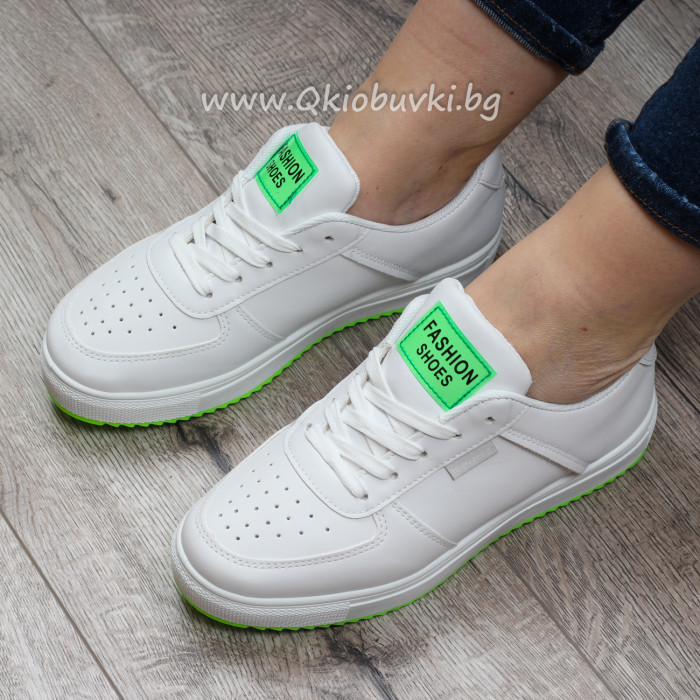 ДАМСКИ КЕЦОВЕ - 0901-23492002 WHITE/GREEN