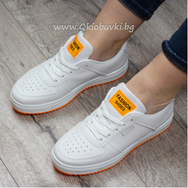 ДАМСКИ КЕЦОВЕ - 0901-23492002 WHITE/ORANGE ДАМСКИ КЕЦОВЕ - 0901-23492002 WHITE/ORANGE