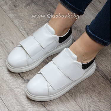 ДАМСКИ КЕЦОВЕ - 0901-0002003 WHITE/BLACK ДАМСКИ КЕЦОВЕ - 0901-0002003 WHITE/BLACK