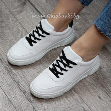 ДАМСКИ КЕЦОВЕ - 1101-29062001 WHITE/BLACK ДАМСКИ КЕЦОВЕ - 1101-29062001 WHITE/BLACK