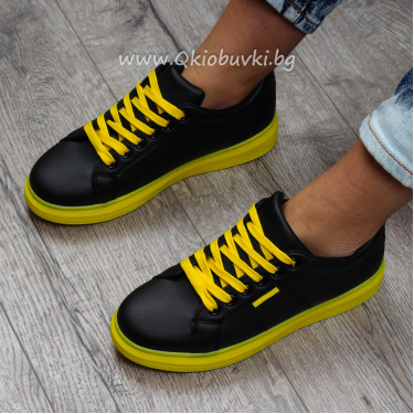 ДАМСКИ КЕЦОВЕ - 1801-1912002 BLACK/YELLOW ДАМСКИ КЕЦОВЕ - 1801-1912002 BLACK/YELLOW
