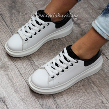 ДАМСКИ КЕЦОВЕ - 1801-19072009 WHITE/BLACK ДАМСКИ КЕЦОВЕ - 1801-19072009 WHITE/BLACK