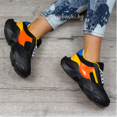 ДАМСКИ МАРАТОНКИ - 0102-0012001 BLACK/ORANGE