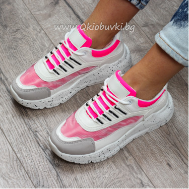 ДАМСКИ МАРАТОНКИ - 0202-122015 WHITE/FUSHIA