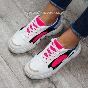 ДАМСКИ КЕЦОВЕ - 1603-139202009 WHTE/FUSHIA ДАМСКИ КЕЦОВЕ - 1603-139202009 WHTE/FUSHIA
