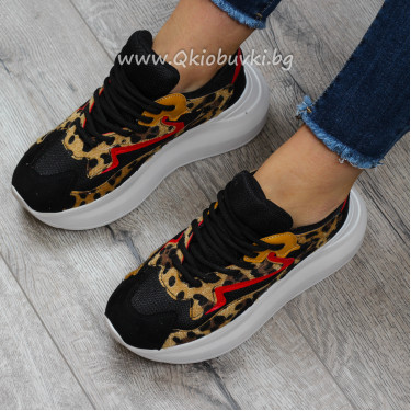 ДАМСКИ МАРАТОНКИ - 1603-2082014 BLACK/LEOPARD ДАМСКИ МАРАТОНКИ - 1603-2082014 BLACK/LEOPARD